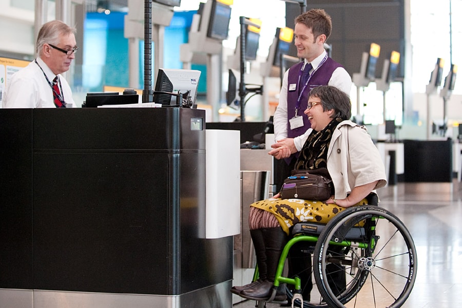 Assistance to the disabled at the airport